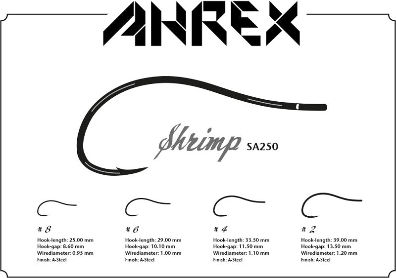 Ahrex SA250 Salt Shrimp Hook–12 Pack