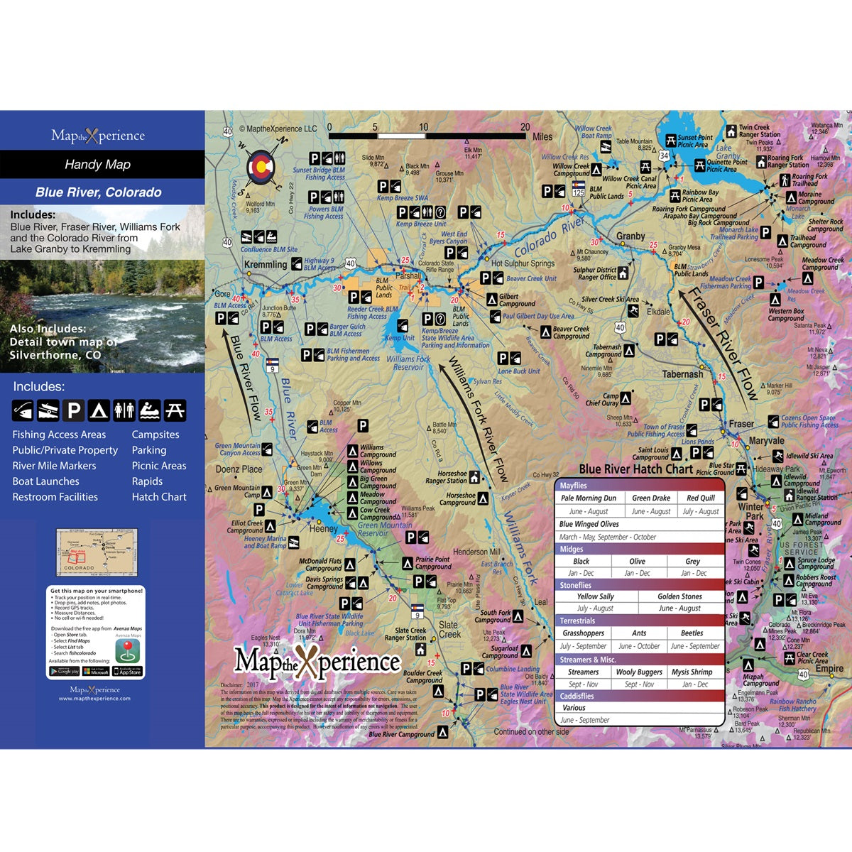 Blue River, Colorado Fishing Map