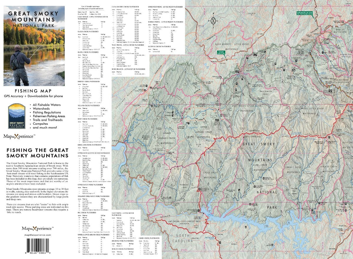 Great Smoky Mountains Nat’l Park Fishing Map