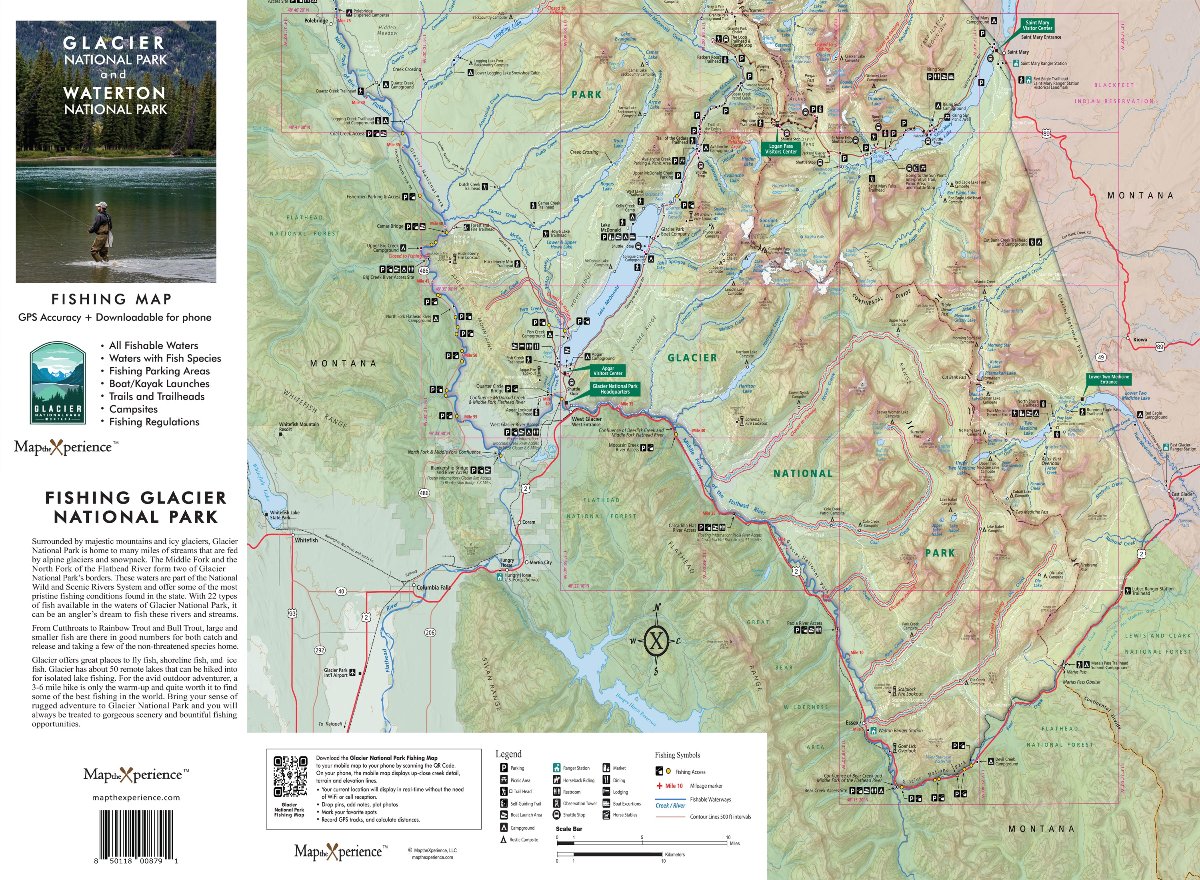 Glacier Nat’l Park Fishing Map