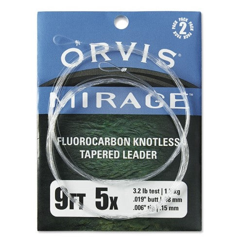 Orvis Mirage Fluorocarbon Trout Leader 2 Pack 9′