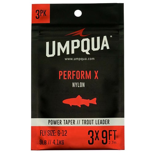 Umpqua Perform X Power Taper Trout Leader 9′ 3 Pack