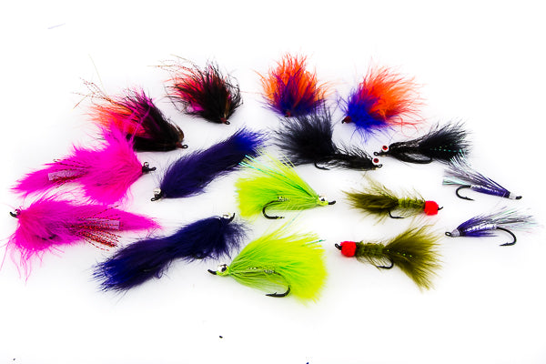 Silver Salmon Assortment 16 flies #46