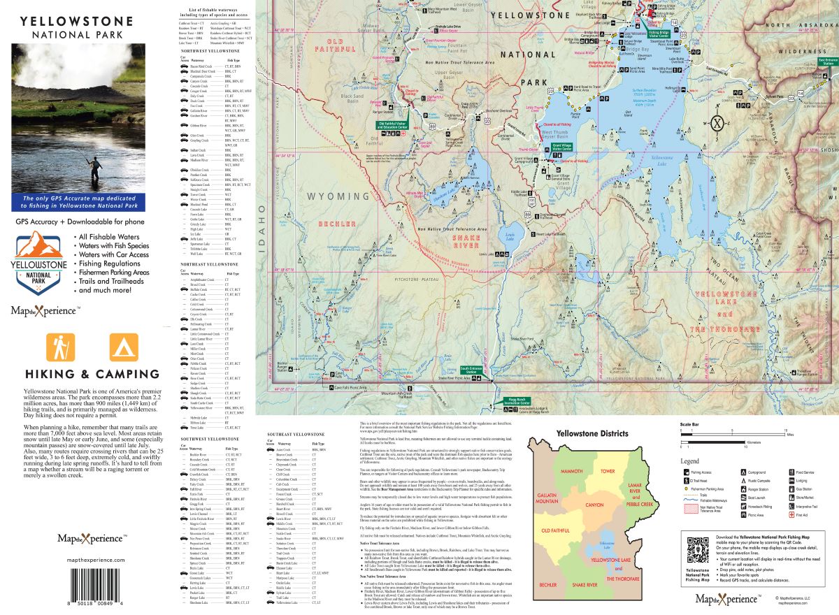 Yellowstone Nat’l Park Fishing Map