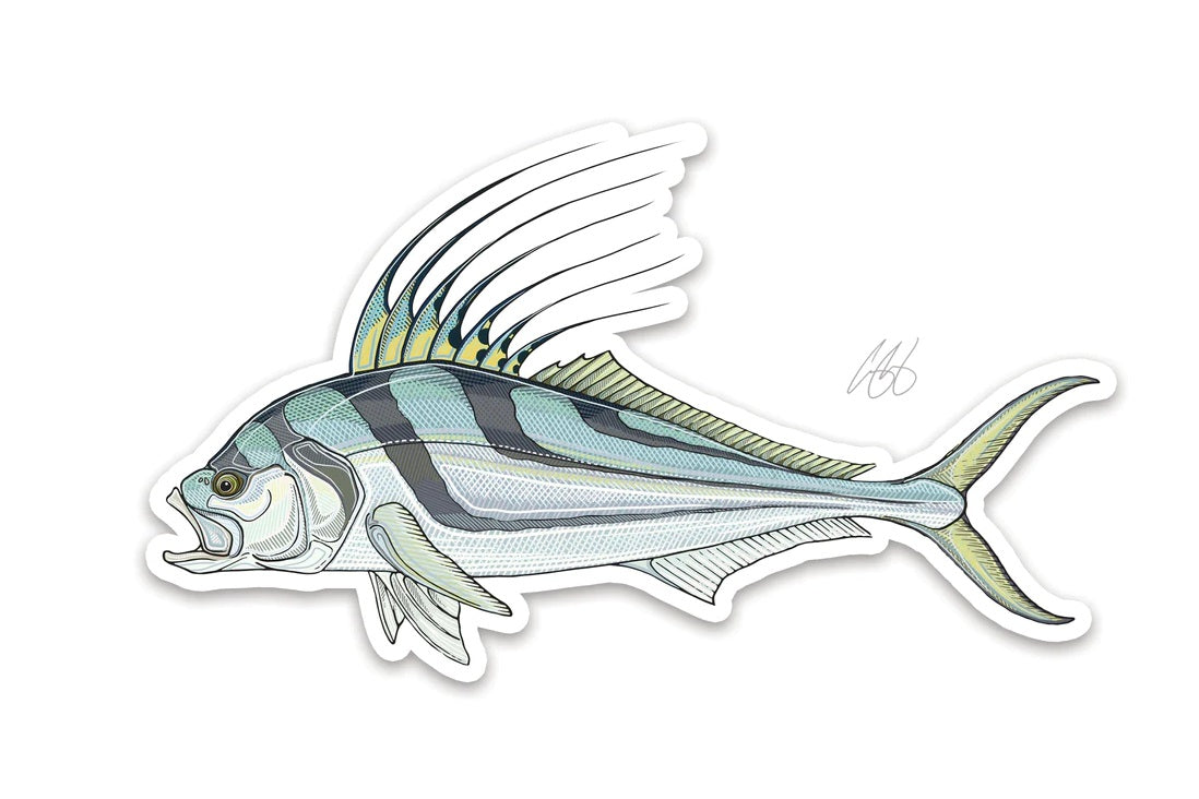 Casey Underwood Artwork – Roosterfish Decal